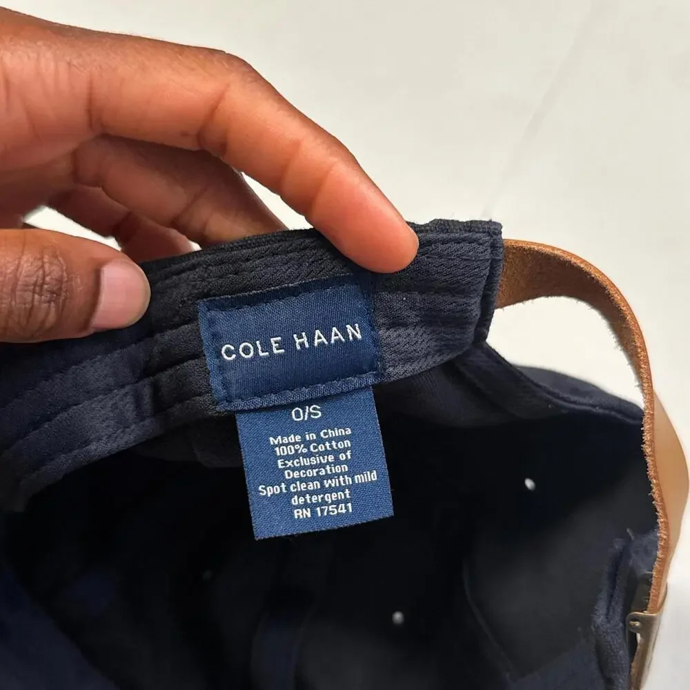 Vintage Cole Haan black adjustable cap one size‎